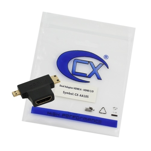 Адаптер DUAL HDMI 2.0 — микро мини 2в1 CX-AA105