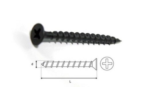 WKRĘTY DO PŁYT GIPSOWYCH DO DREWNA 4,2x70mm 1kg
