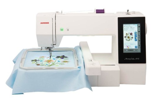 Вышивальная машина Janome MC500e + пяльцы + нитки + подарки