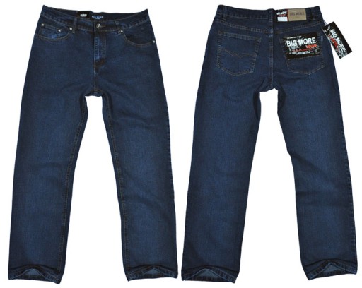 Spodnie męskie dżinsowe jeans Big More BM002 L30 pas 86 cm 33/30