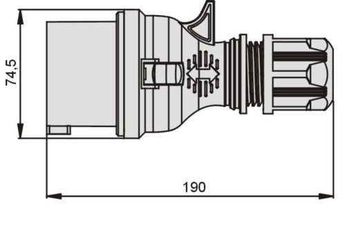 4P 32A IP44 Резиновая заглушка Портативная сила