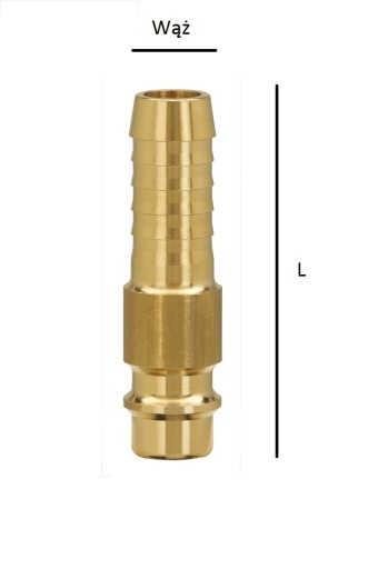 Szybkozłącze do pow. NW7,2 pod wąż 10mm wtyczka