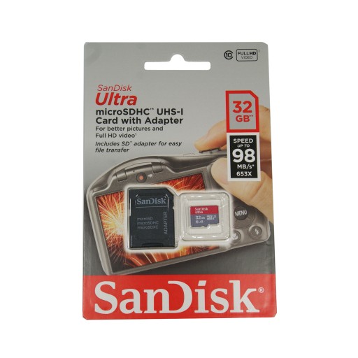 КАРТА SANDISK microSD 32 ГБ Ultra SDHC C10 A1 98 МБ