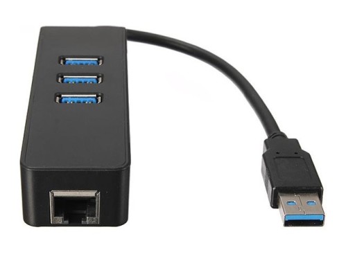 Концентратор USB 3.0, 3 порта + Gigabit Ethernet RJ45