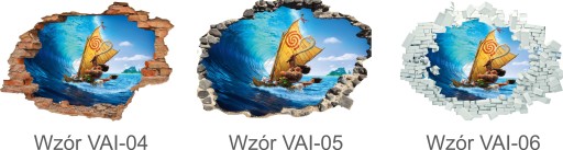 3D наклейки MOANA VAIANA на стену 160x110см на выбор