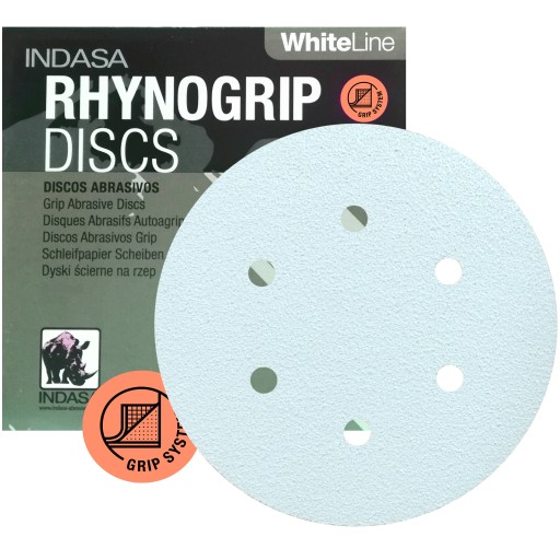 INDASA Rhynogrip Белый шлифовальный диск 125/8H P500