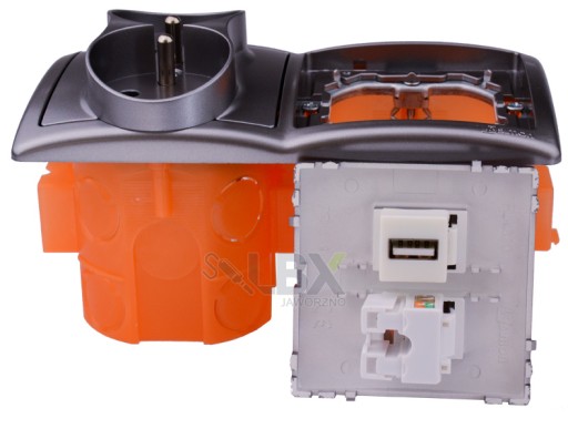 Floven Wall Spocket Terminal 1USB 1RJ 230V