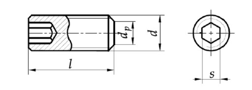 Установочный винт M4x10 с потайной головкой черный DIN 913 20 шт.