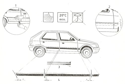 SKODA KAROQ - боковые молдинги автомобиля