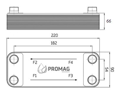 ПЛАСТИНЧАТЫЙ ТЕПЛООБМЕННИК 25 пластин 35кВт 1'' DN25 - PROMAG ПОЛЬСКИЙ ПРОИЗВОДИТЕЛЬ