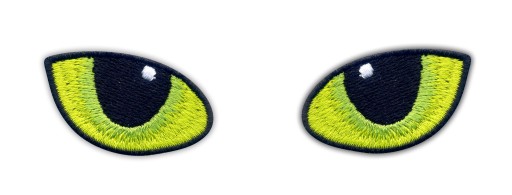 Патчи CAT EYES - ночь - кошачий глаз, зрачок ВЫШИВКА