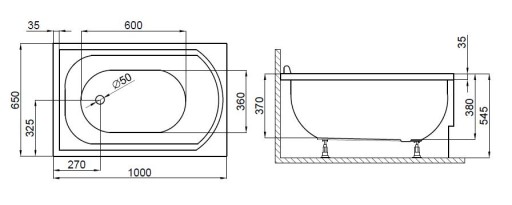 Wanna POLIMAT MINI 100x65 syfon | GWAR. 15 LAT