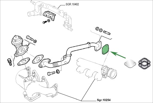 Заглушка EGR 1.9 2.4JTD CF2 ALFA ROMEO 145 146 156