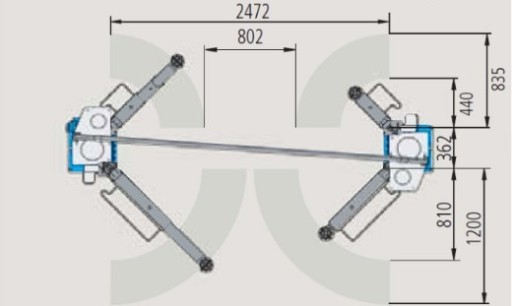 ДВУХКОЛУННЫЙ подъемник Ravaglioli KPX 337 WK 3.2T