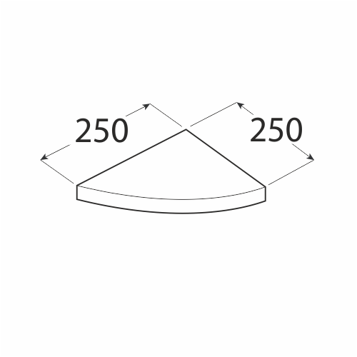 Полка подвесная угловая LSC 25x25 БУК