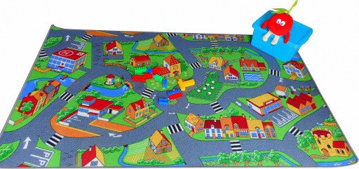 DYWAN ULICE DROGI ZWIERZĄTKA 300x400 POPIEL 3x4