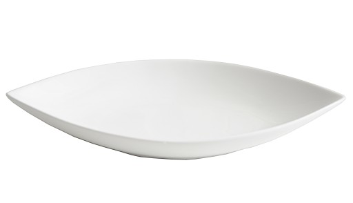 SALATERKA PORCELANOWA NA SAŁATKĘ BIAŁA ŁÓDKA