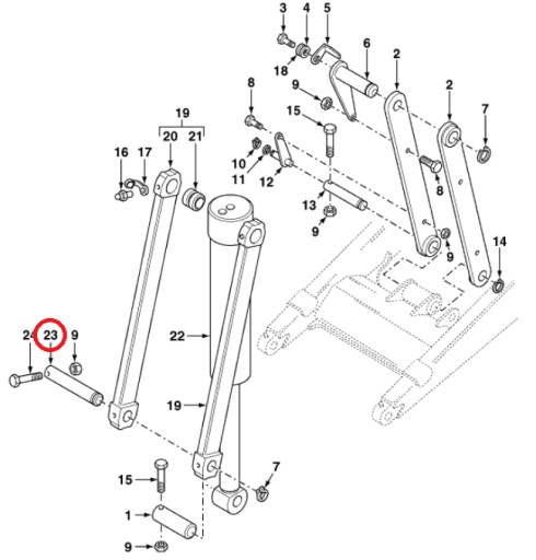 ШТИФТ КОВША ПЕРЕДНИЙ TEREX 3521723M5