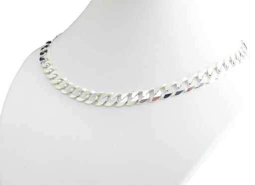 Серебряная доспеховая цепь, Алмазный крест, 60см