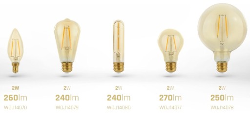 Светодиодная лампа EDISON 2Вт E27 длинная трубка FILAMENT loft