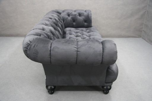 CHESTERFIELD Стеганый диван Графитовый черный AMORE 22 BLACK Glamour