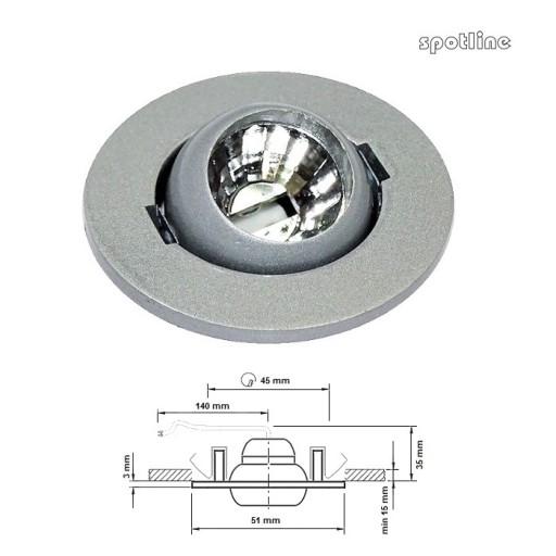 ФИТИНГ ДЛЯ ГЛАЗ SPOTLINE MINI 12V G4 СТАЛЬ