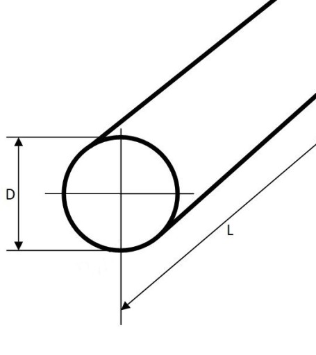 Pręt poliamid wałek fi 40x500mm PA6-G czerwony