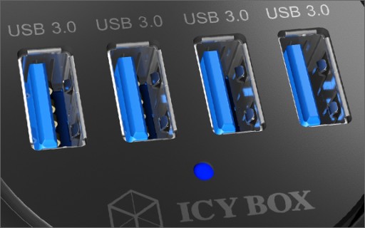 Концентратор 4xUSB 3.0 IcyBox для настольного кабеля, кабель USB3.0 120 см