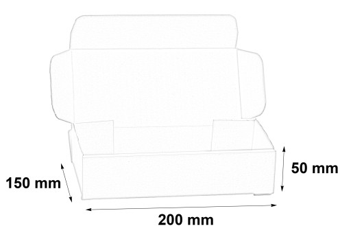 PUDEŁKO KARTON 200x150x50mm FASONOWE KOMPLET 20szt