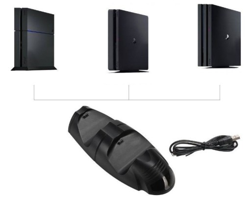 Док-станция PS4, зарядное устройство на 2 контроллера + 8 защитных резинок, USB-кабель