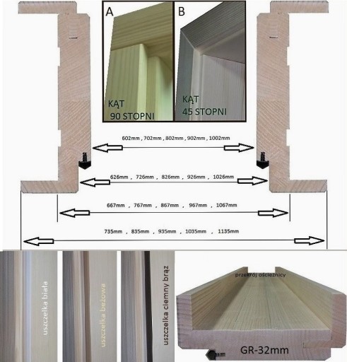 OŚCIEŻNICA REGULOWANA BEZSĘCZNA SOSNA 260-280mm