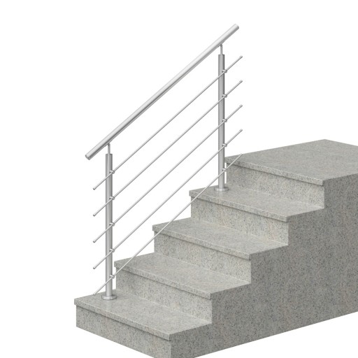 Balustrada nierdzewna balkonowa schodowa barierka 5 x Ø12 mm długość 1,2 m