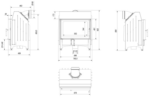 Каминная топка ZIBI 12 EKOPROJECT SET