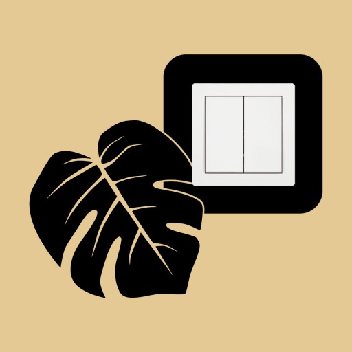 НАКЛЕЙКА под контактную розетку SWITCH LEAF для гостиной