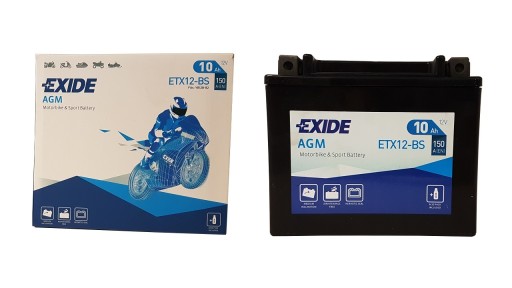 EXIDE AGM АККУМУЛЯТОР ETX12-BS/YTX12-BS 12 В 10 Ач