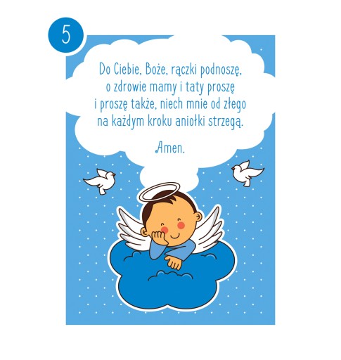 Prezent na chrzest roczek obrazek aniołek modlitwa