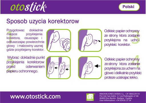 Набор из 3 корректоров Oto-Stick для оттопыренных ушей.