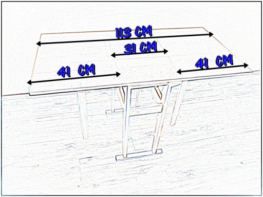 СКЛАДНОЙ ПРЯМОУГОЛЬНЫЙ КУХОННЫЙ СТОЛ ИЗ ОЛЬХИ