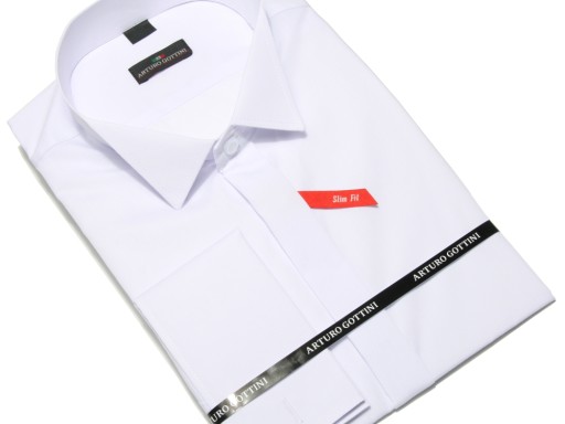 KOSZULA BIAŁA DO MUCHY 41 164-170 SLIM FIT