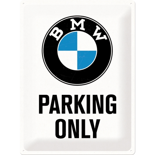 Табличка BMW PARKING ONLY, жестяная подарочная, 30x40