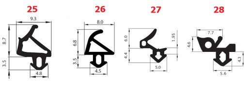 Уплотнитель для оконных уплотнителей КА-50, коричневый
