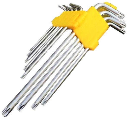 KLUCZE IMBUSOWE HEX DŁUGIE TORX T10-T50 9el