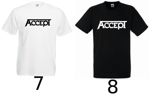 Accept T-Shirt Koszulka RÓŻNE WZORY XXL