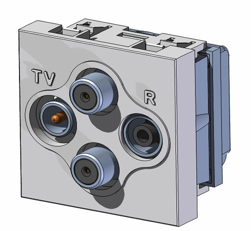 МОДУЛЬНАЯ РОЗЕТКА RTV-2xSAT END. 2P2VK1202w МЭТТ