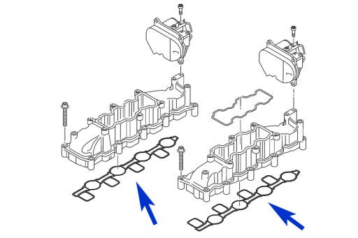 Прокладки впускного коллектора Audi VW 4.2 TDI