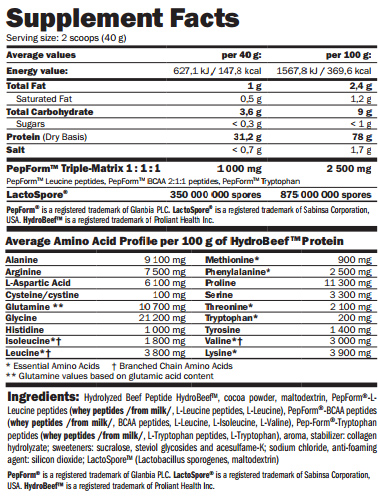 Amix Hydrobeef Пептидный белок 2 кг говяжий белок гидролизат