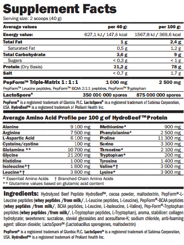 Amix HydroBEEF Peptide Protein 2kg Hydrolizat bialka wolowego