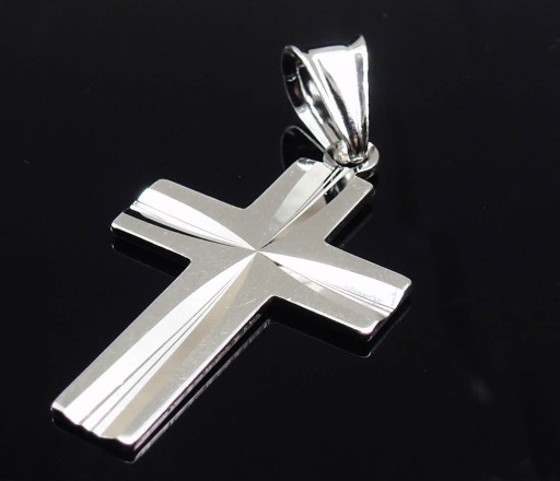 Srebrny Łańcuszek Pancerka Męski 6mm +Krzyż Srebro