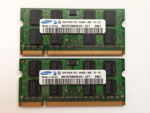 ОЗУ ПАМЯТЬ 4 ГБ 2x2 ГБ DDR2 SO-DIMM 800 МГц PC2 6400S