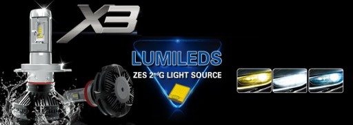 Лампы 2шт LED H27 X3 ZES 50W 12000lm LUMILEDS